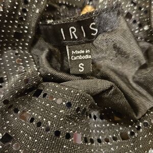 Iris Black Sequin Top